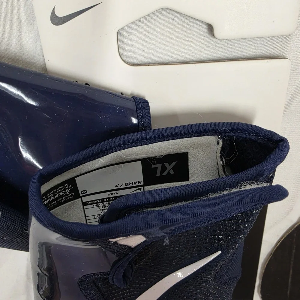 Nike Vapor Jet Football Gloves Navy White Men's Size XLarge
